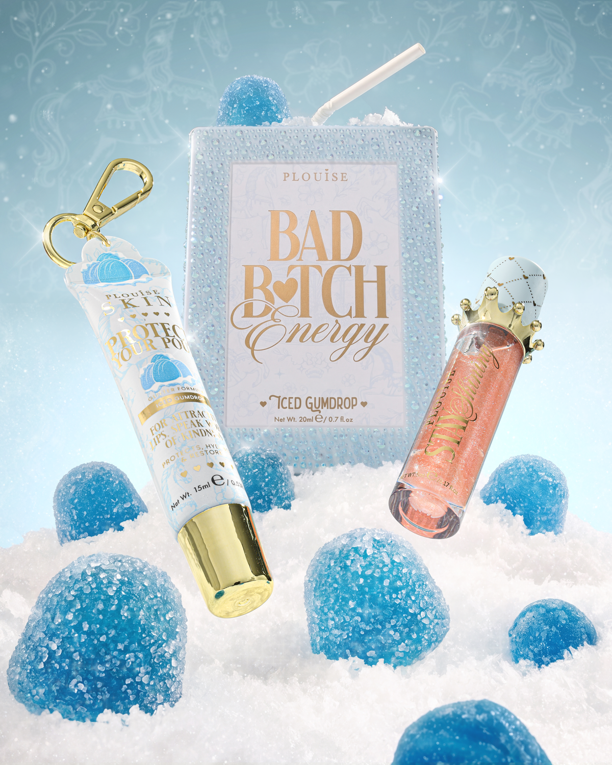 Crystal Bad Bitch Energy Christmas Lip Conditioner & Lip Oil Duo