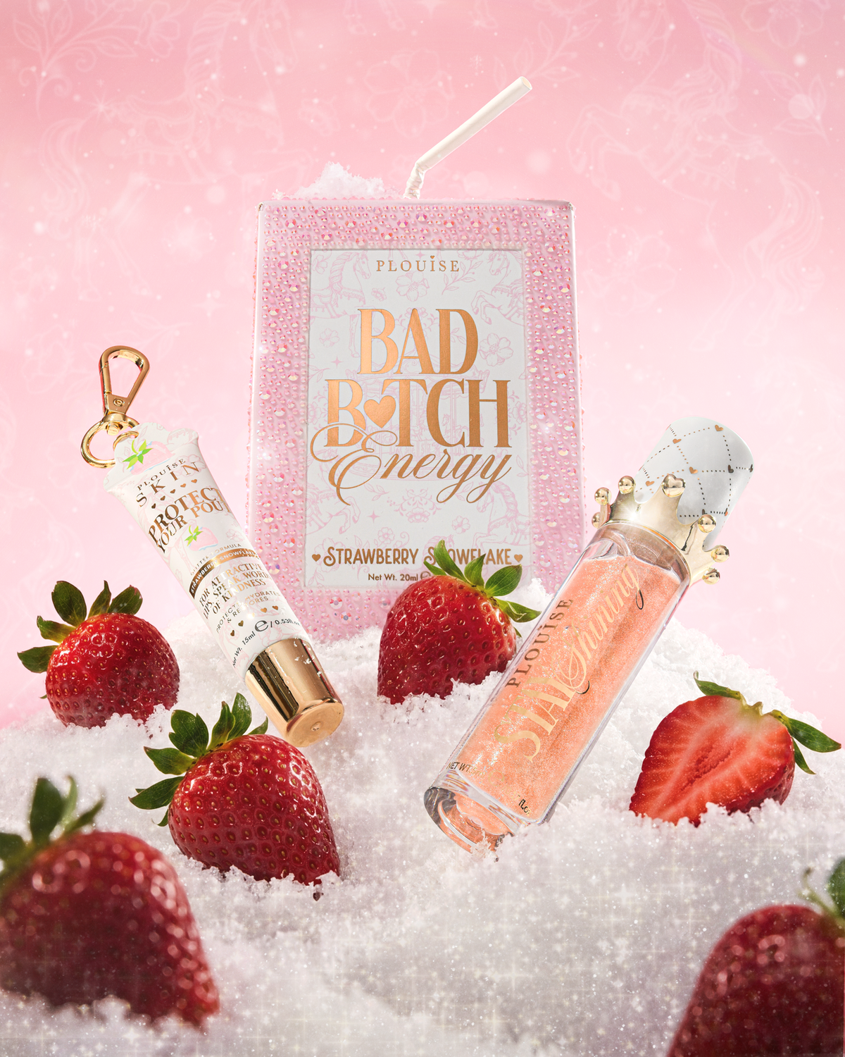 Crystal Bad Bitch Energy Christmas Lip Conditioner & Lip Oil Duo
