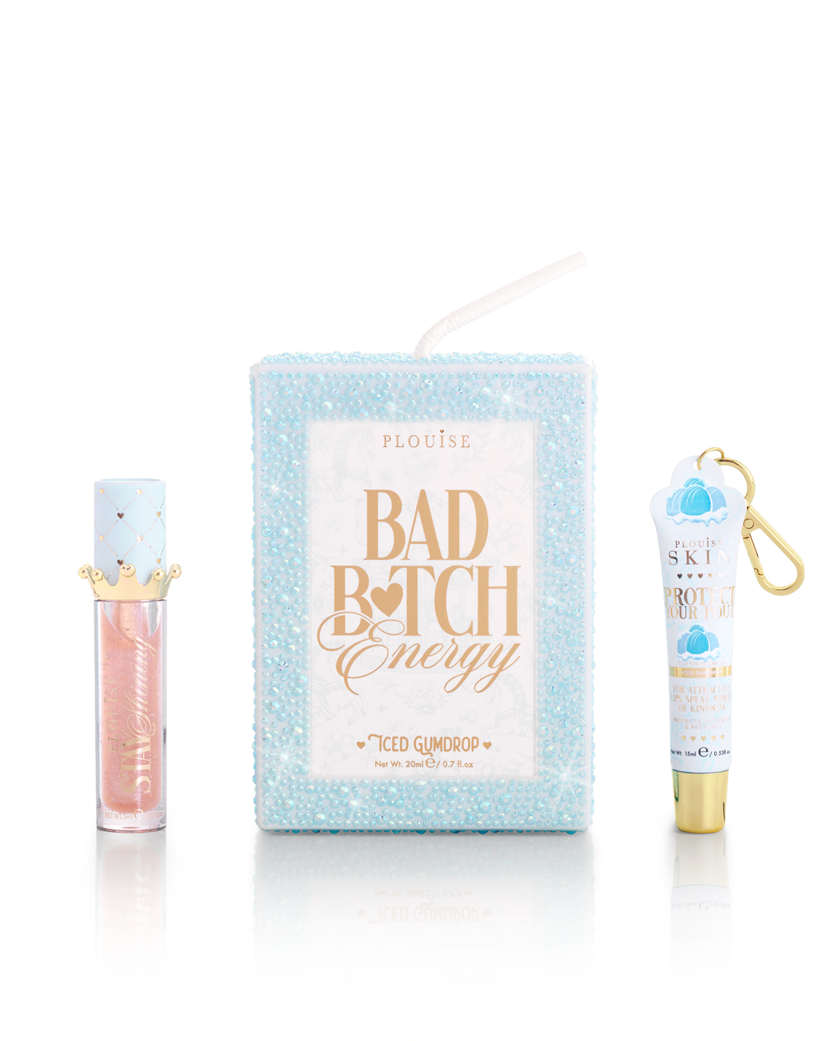 Crystal Bad Bitch Energy Christmas Lip Conditioner & Lip Oil Duo